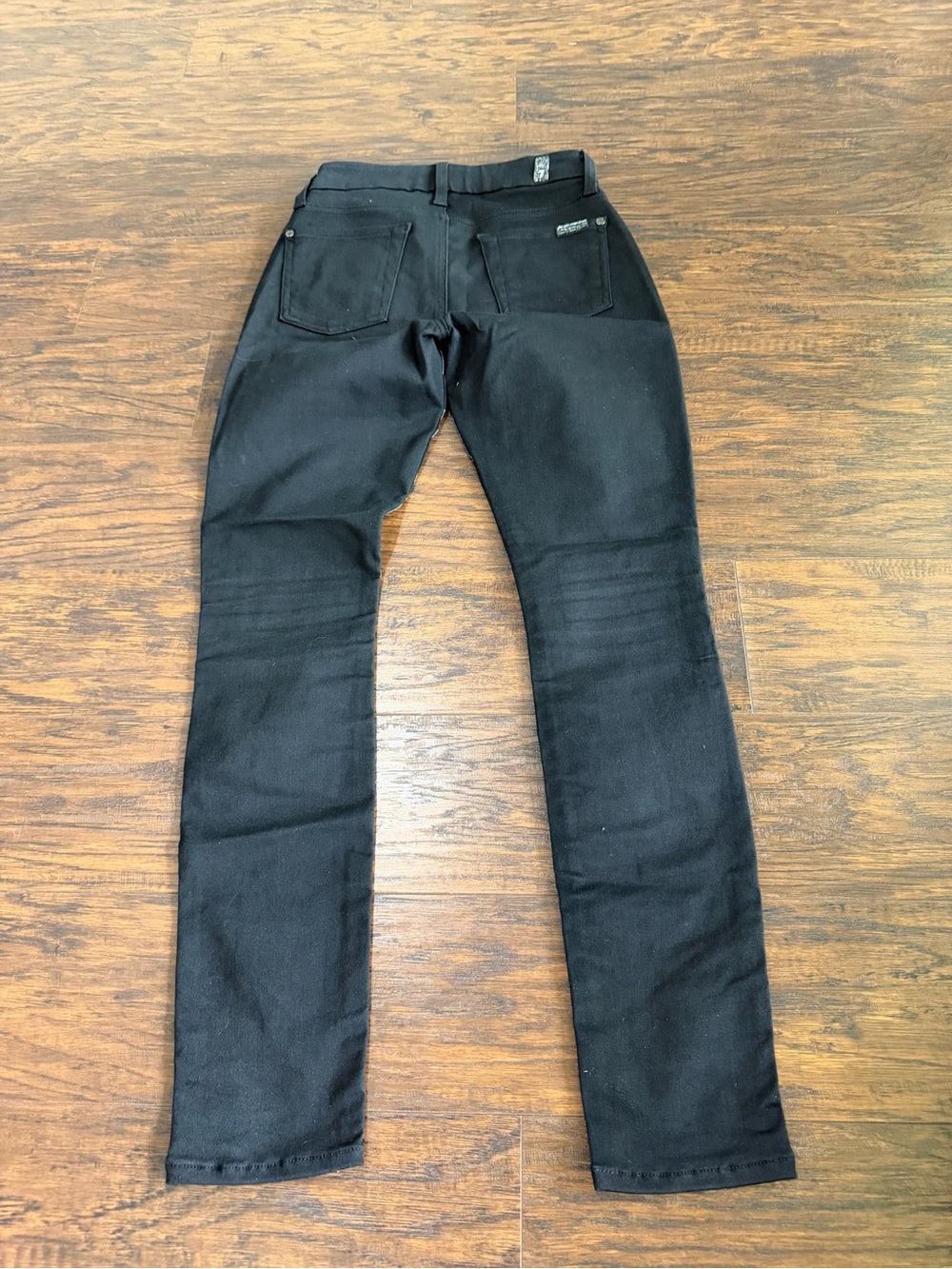 7 For All Mankind Women's Black & Silver Design Jeans Size 24 - Picture 4 of 11